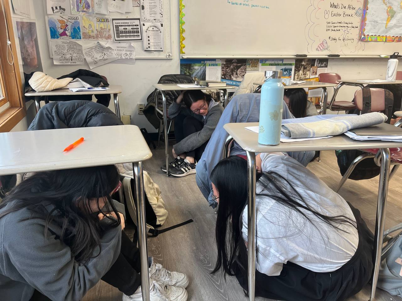 Successful Earthquake Drill Conducted at Local Middle and High School
